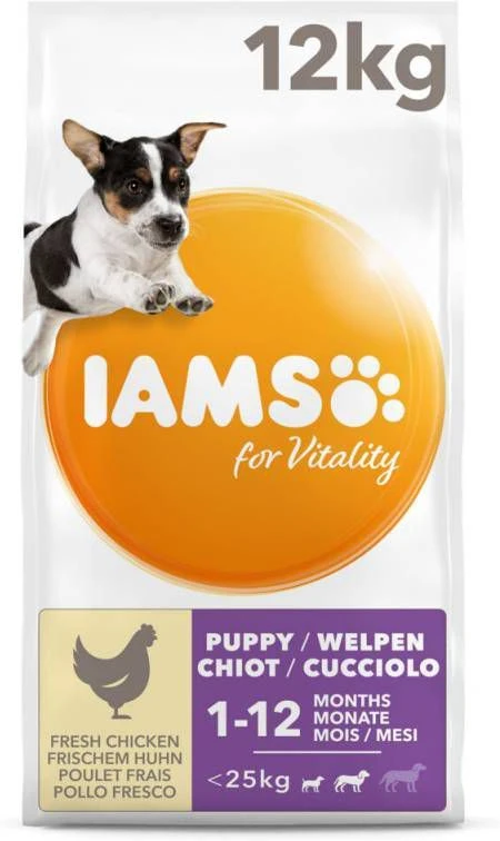Iams 2x12kg For Vitality Dog Puppy & Junior Small/Medium Kip Hondenvoer 7 Iams 2x12kg For Vitality Dog Puppy & Junior Small/Medium Kip Hondenvoer - Afbeelding 7