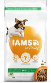 Iams For Vitality Adult Small & Medium Lam Hondenvoer 12 + 3 Kg Gratis