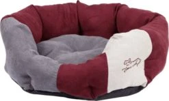 Kerbl Bed Amelie L71xB64cm Bordeauxrood-antraciet -Huisdierbenodigdheden kerbl hondenmand amelie 64x57x14 cm 567344
