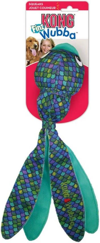 Kong Wubba Finz Blauw Hondenspeelgoed Extra Large 2 Kong Wubba Finz Blauw Hondenspeelgoed Extra Large - Afbeelding 2