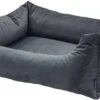Madison Hondenbed Velvet 100x80x25 Cm Grijs
