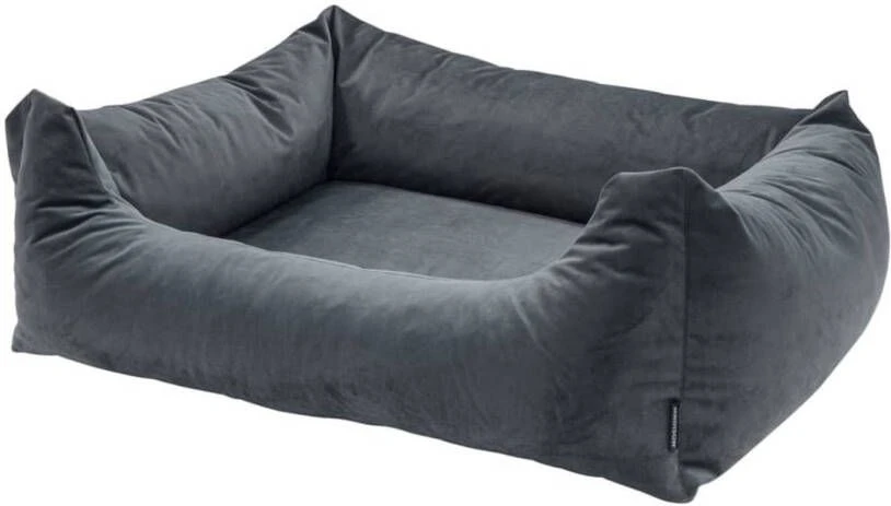 Madison Hondenbed Velvet 100x80x25 Cm Grijs 1 Madison Hondenbed Velvet 100x80x25 Cm Grijs