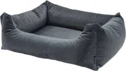 Voorkant -Huisdierbenodigdheden madison hondenmand velvet 80x67x22 cm grijs 483330