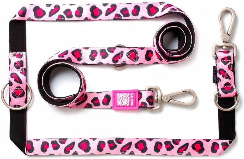 Max & Molly Multifunctionele Hondenlijn Leopard Pink200cm Lang 15mm Breed 5 Max & Molly Multifunctionele Hondenlijn Leopard Pink200cm Lang 15mm Breed - Afbeelding 5