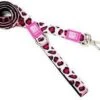 Max & Molly Korte Lijn Leopard Pink120cm Lang 10mm Breed