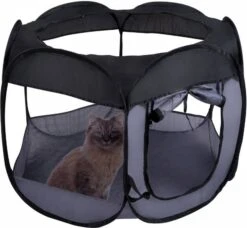 Maxxpro Opvouwbare Bench Reisbench Ø100 X 75 Cm Hondenmand Kattenmand Zwart Nylon