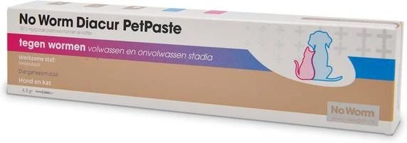 No Worm Diacur Petpaste Hond En Kat Anti Wormenmiddel 4.8 G 1 No Worm Diacur Petpaste Hond En Kat Anti Wormenmiddel 4.8 G