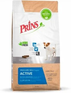 Prins ProCare Mini Super Active Hondenvoer 3 Kg + Gratis Prins NatureCare Worst -Huisdierbenodigdheden prins procare mini super active 7 5 kg 135672