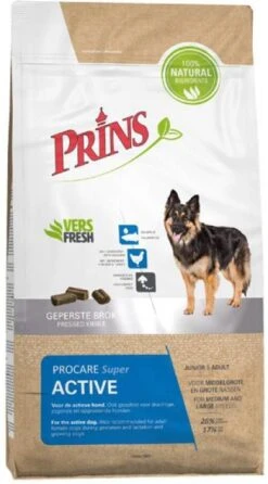 Prins ProCare Super Active Hondenvoer 15 Kg + Gratis Naturecare Worst -Huisdierbenodigdheden prins procare super active 20 kg 64990