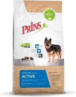Voorkant 31 Prins ProCare Super Active Hondenvoer 15 Kg + Gratis Naturecare Worst