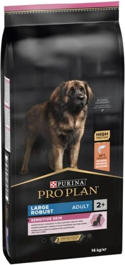 Pro Plan Purina Bonusbag 10+2 Kg/12+2 Kg Large Adult Robust Sensitive Skin Salmon(14 Kg ) -Huisdierbenodigdheden pro plan 14kg large robust adult optiderma sensitive skin zalm hondenvoer 119421