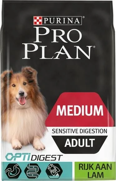 Pro Plan PURINA Medium Adult Lam & Rijst Sensitive Digestion Hondenvoer Dubbelpak 2 X 3 Kg 2 Pro Plan PURINA Medium Adult Lam & Rijst Sensitive Digestion Hondenvoer Dubbelpak 2 X 3 Kg - Afbeelding 2