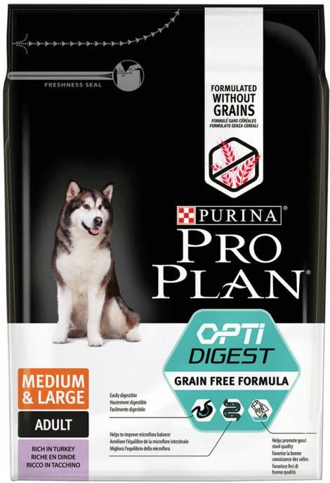 Pro Plan Purina Bonusbag 10+2 Kg/12+2 Kg Medium Large Adult Sensitive Dig Kalkoen OPTIDIGEST GF(12 Kg ) 7 Pro Plan Purina Bonusbag 10+2 Kg/12+2 Kg Medium Large Adult Sensitive Dig Kalkoen OPTIDIGEST GF(12 Kg ) - Afbeelding 7