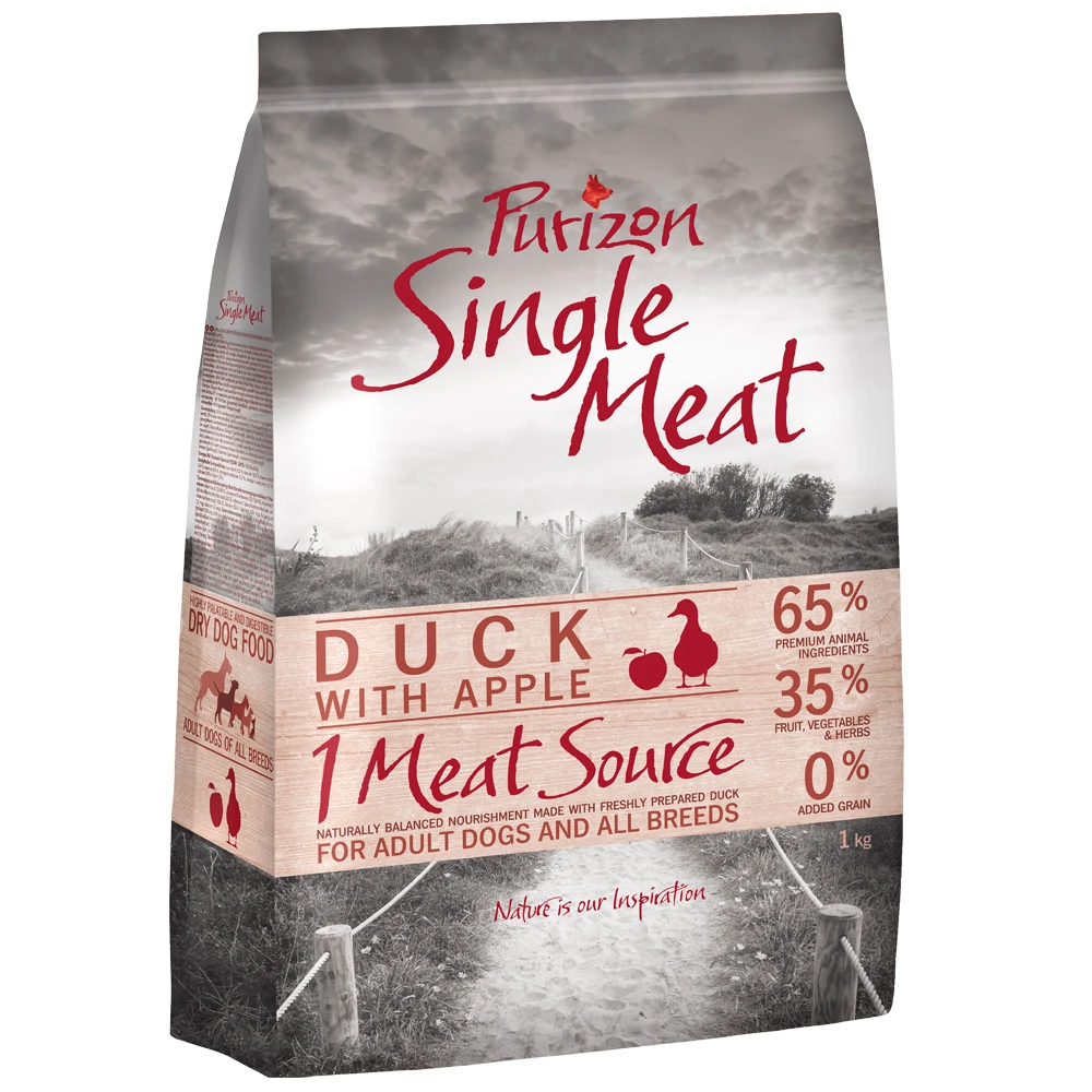 4kg Single Meat Adult Eend Met Appel Purizon Hondenvoer 1 4kg Single Meat Adult Eend Met Appel Purizon Hondenvoer