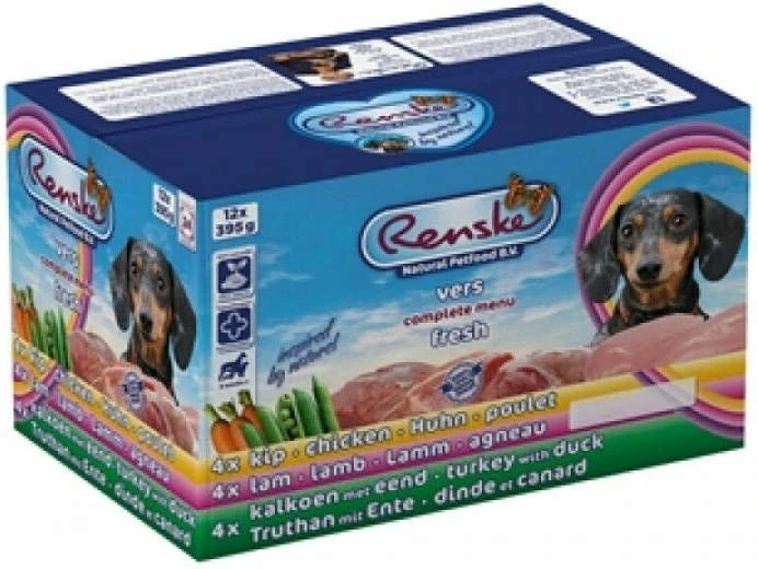 Renske Variatiebox Kate Vers Gestoomd Hondenvoer(12 X 395 G)2 Trays(24 X 395 Gr ) 6 Renske Variatiebox Kate Vers Gestoomd Hondenvoer(12 X 395 G)2 Trays(24 X 395 Gr ) - Afbeelding 6