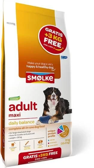 Smolke 12 Kg + 3 Kg Gratis! Smø, Lke Adult Adult Maxi Daily Balance 2 Smolke 12 Kg + 3 Kg Gratis! Smø, Lke Adult Adult Maxi Daily Balance - Afbeelding 2