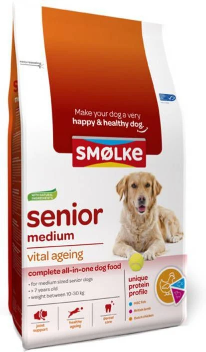 Smolke Senior Medium Kip&Lam&Vis Hondenvoer 3 Kg 6 Smolke Senior Medium Kip&Lam&Vis Hondenvoer 3 Kg - Afbeelding 6