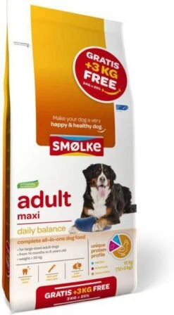 Smolke 12 Kg + 3 Kg Gratis! Smø, Lke Adult Adult Maxi Daily Balance 25 Smolke 12 Kg + 3 Kg Gratis! Smø, Lke Adult Adult Maxi Daily Balance -Huisdierbenodigdheden smolke hondenvoer adult maxi 12 3 kg 55748