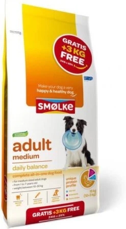 Smolke 12+3kg Gratis! Adult Medium Daily Balance Smø, Lke Hondenvoer 37 Smolke 12+3kg Gratis! Adult Medium Daily Balance Smø, Lke Hondenvoer -Huisdierbenodigdheden smolke hondenvoer adult medium 12 3 kg 55654