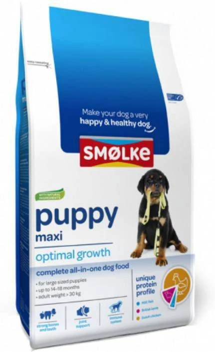 Smolke 25% Korting! 4x3kg Puppy Maxi Optimal Growth Smø, Lke Hondenvoer 13 Smolke 25% Korting! 4x3kg Puppy Maxi Optimal Growth Smø, Lke Hondenvoer - Afbeelding 13
