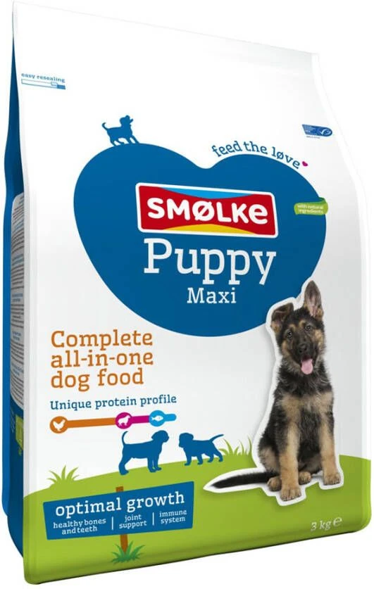Smolke 25% Korting! 4x3kg Puppy Maxi Optimal Growth Smø, Lke Hondenvoer 7 Smolke 25% Korting! 4x3kg Puppy Maxi Optimal Growth Smø, Lke Hondenvoer - Afbeelding 7