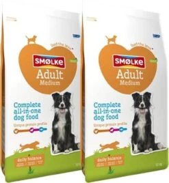 Smolke 12+3kg Gratis! Adult Medium Daily Balance Smø, Lke Hondenvoer 22 Smolke 12+3kg Gratis! Adult Medium Daily Balance Smø, Lke Hondenvoer -Huisdierbenodigdheden smolke smlke adult medium hondenvoer 2 x 12 kg 19560
