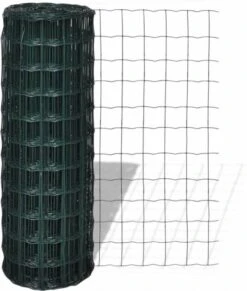VidaXL Euro Gaas 10 X 0, 8 M/maaswijdte 100 X 100 Mm 11 VidaXL Euro Gaas 10 X 0, 8 M/maaswijdte 100 X 100 Mm -Huisdierbenodigdheden vidaxl euro hek 10x0 8 m staal groen 135902