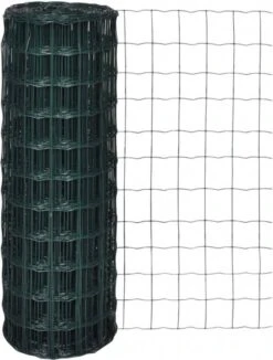 VidaXL Euro Gaas 10 X 1, 2 M/Maaswijdte 76 X 63 Mm -Huisdierbenodigdheden vidaxl euro hek 10x1 2 m staal groen 136336