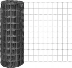VidaXL Euro Hek 10x1 M Met 100x100 Mm Gaas Staal -Huisdierbenodigdheden vidaxl euro hek 10x1 m staal grijs 137209