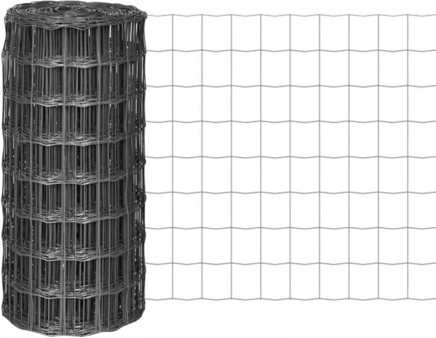 VidaXL Euro Hek 25x0, 8 M Met 100x100 Mm Gaas Staal 2 VidaXL Euro Hek 25x0, 8 M Met 100x100 Mm Gaas Staal - Afbeelding 2