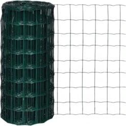 VidaXL Euro Gaas 25 X 0, 8 M/maaswijdte 100 X 100 Mm -Huisdierbenodigdheden vidaxl euro hek 25x0 8 m staal groen 136330