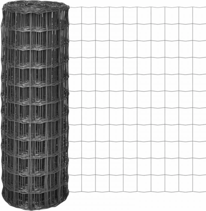 VidaXL Euro Hek 25x1, 2 M Met 77x64 Mm Gaas Staal 2 VidaXL Euro Hek 25x1, 2 M Met 77x64 Mm Gaas Staal - Afbeelding 2