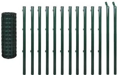 VidaXL Euro Hek 25x1, 2 M Staal Groen 1 VidaXL Euro Hek 25x1, 2 M Staal Groen