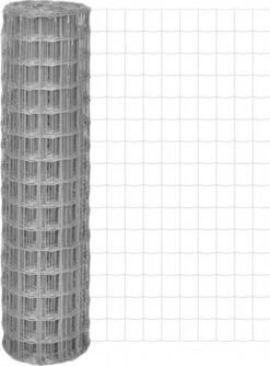 VidaXL Euro Hek 25x1, 5 M Met 100x100 Mm Gaas Staal 11 VidaXL Euro Hek 25x1, 5 M Met 100x100 Mm Gaas Staal -Huisdierbenodigdheden vidaxl euro hek 25x1 5 m staal grijs 193088