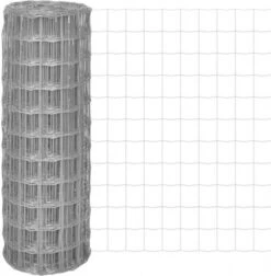 VidaXL Euro Hek 25x1, 7 M Met 77x64 Mm Gaas Staal Grijs 11 VidaXL Euro Hek 25x1, 7 M Met 77x64 Mm Gaas Staal Grijs -Huisdierbenodigdheden vidaxl euro hek 25x1 7 m staal grijs 191116