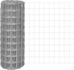 VidaXL Euro Hek 25x1 M Met 100x100 Mm Gaas Staal 9 VidaXL Euro Hek 25x1 M Met 100x100 Mm Gaas Staal -Huisdierbenodigdheden vidaxl euro hek 25x1 m staal grijs 172612
