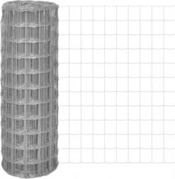 VidaXL Euro Hek 25x1 M Met 77x64 Mm Gaas Staal Grijs 11 VidaXL Euro Hek 25x1 M Met 77x64 Mm Gaas Staal Grijs -Huisdierbenodigdheden vidaxl euro hek 25x1 m staal grijs 191270