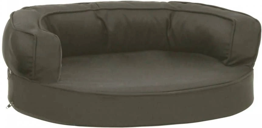 VidaXL Hondenbed Ergonomisch Linnen Look 60x42 Cm Donkergrijs 2 VidaXL Hondenbed Ergonomisch Linnen Look 60x42 Cm Donkergrijs - Afbeelding 2