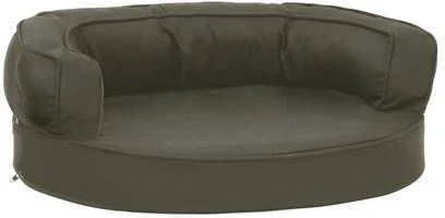 VidaXL Hondenbed Ergonomisch Linnen Look 60x42 Cm Donkergrijs 1 VidaXL Hondenbed Ergonomisch Linnen Look 60x42 Cm Donkergrijs