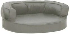 VidaXL Hondenbed Ergonomisch Linnen Look 60x42 Cm Grijs