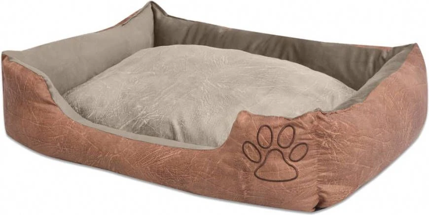VidaXL Hondenbed Kussen PU Kunstleerbeige 3 VidaXL Hondenbed Kussen PU Kunstleerbeige - Afbeelding 3