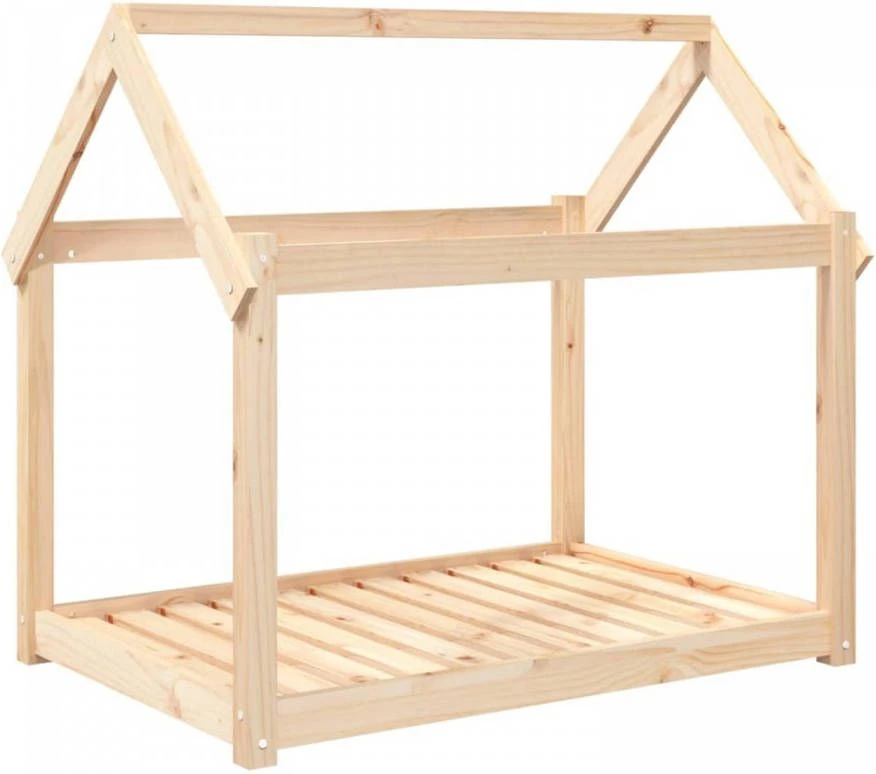 VidaXL Hondenmand 101x70x90 Cm Massief Grenenhout 1 VidaXL Hondenmand 101x70x90 Cm Massief Grenenhout