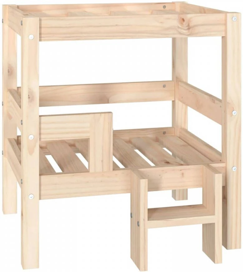 VidaXL Hondenmand 55, 5x53, 5x60 Cm Massief Grenenhout 1 VidaXL Hondenmand 55, 5x53, 5x60 Cm Massief Grenenhout