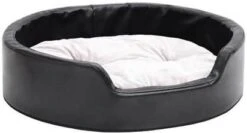 VidaXL Hondenmand 69x59x19 Cm Pluche En Kunstleer Zwart En Beige