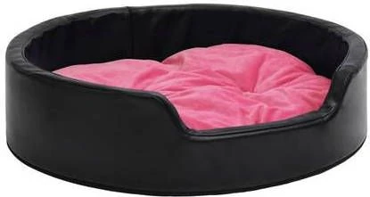 VidaXL Hondenmand 99x89x21 Cm Pluche En Kunstleer Zwart En Roze 1 VidaXL Hondenmand 99x89x21 Cm Pluche En Kunstleer Zwart En Roze