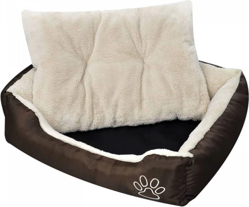 VidaXL Hondenmand Met Gevoerd Kussen 2 VidaXL Hondenmand Met Gevoerd Kussen - Afbeelding 2