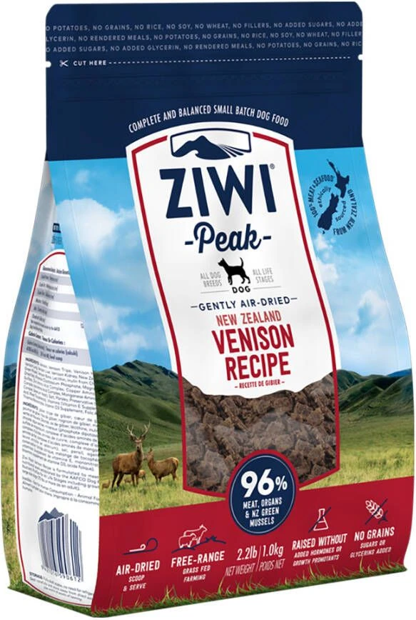 Ziwipeak 4x1kg Ziwi Peak Air Dried Met Hert Hondenvoer Droog 2 Ziwipeak 4x1kg Ziwi Peak Air Dried Met Hert Hondenvoer Droog - Afbeelding 2